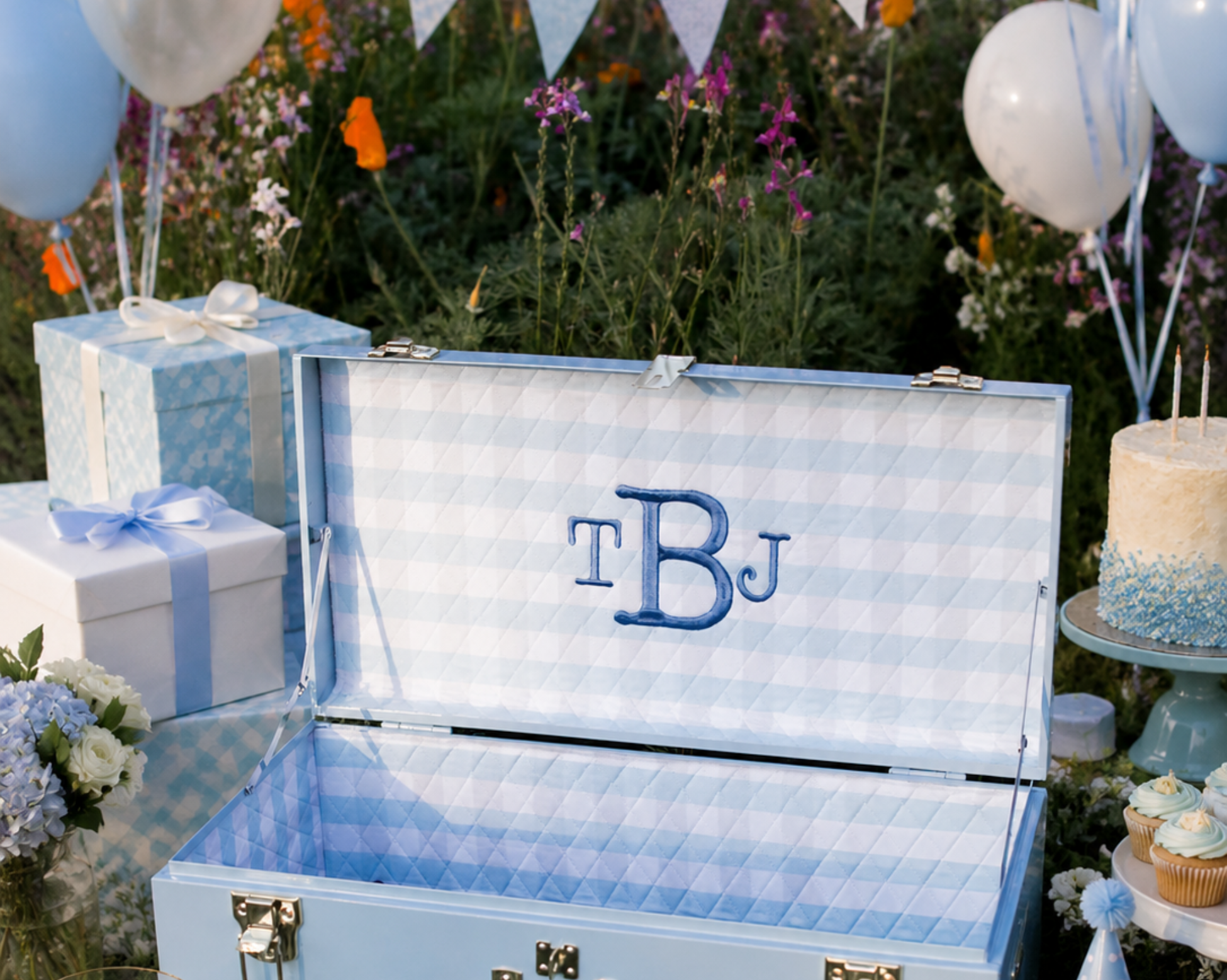 How to Style a Keepsake Trunk as Your Shower Centerpiece (and Keep It Working Long After the Party)